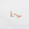 925 Silver stud earrings with thick gold plating and minimalist design