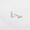 Minimalist rectangular stud earrings in 925 sterling silver with gold plating