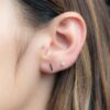 Plain bar stud earrings designed in 925 sterling silver