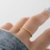 925 Silver Plain Beaded Ring - Image 7