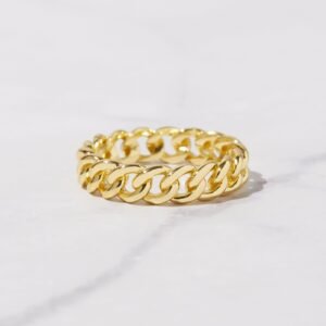 925 Silver Plain Chain Ring