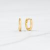 925 Silver Plain Huggies Earrings