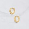 925 Silver Plain Huggies Earrings - Image 5