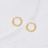 925 Silver Plain Huggies Earrings - Image 6
