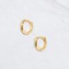 Plain 925 silver huggies earrings with a minimal profile