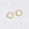 Sterling silver huggies earrings with 6mm inner diameter