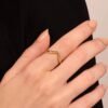 Plain stacking ring in polished sterling silver