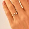 925 Silver ring with Premium CZ Diamond stones and pave setting