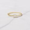 925 Silver Princess Cut with Spiral Band