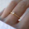 925 Silver Princess Cut with Spiral Band - Image 2