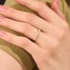 925 Silver Princess Round Pave Diamond Ring - Image 2