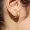 925 Silver Quilted Hoop Earrings