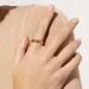 925 Silver Quilted Ring