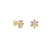 925 Silver Rainbow Daisy Happy Face Stud
