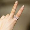 Oversized love ring in 925 Sterling Silver with thick gold plating