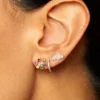925 Silver Rainbow Marquise Eye Flower Stud - Image 2