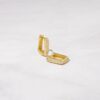 Rectangle huggies earrings with pavé-set CZ stones