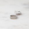 Rectangular huggies earrings in 6.5mm x 8.5mm size