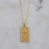 Rose medallion pendant necklace in 925 sterling silver