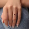925 Silver Red Stone Ring