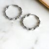 925 Silver Ribbon Hoop Earrings with smooth sculptural curves