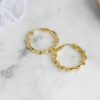 Ribbon-style hoop earrings in 925 Sterling Silver