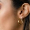 25mm hoop earrings with a 3.2mm profile