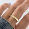 925 Silver Ridged Ring - Image 5