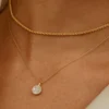 Gold-plated silver chain with subtle cubic zirconia accents