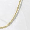 Rope chain necklace in 925 sterling silver with polished shine