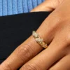 925 Silver Rope Pave Ring