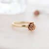 Elegant rose ring in polished 925 silver