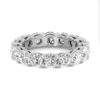 925 Silver round cut diamond eternity band with continuous stones