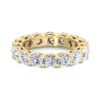 Gold-plated sterling silver eternity band with round cut stones