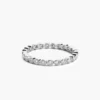 925 Silver Round Cut Diamond Eternity Ring