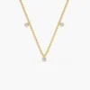 925 Silver Round Cut Diamond Necklace - Image 3