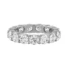 Gold-plated sterling silver eternity ring with premium CZ diamonds