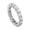 Sterling silver ring with thick gold plating and round stones