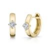 925 Silver Round Diamond Huggies - Image 3