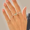 925 Silver Royal Curve Ring in 925 sterling silver with thick gold plating