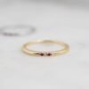 925 Silver Ruby 3 Stone Diamond Ring - Image 6