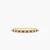 925 Silver Ruby and Diamond Alternating Eternity Ring