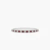 925 Silver Ruby and Diamond Alternating Eternity Ring - Image 2