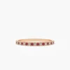 925 Silver Ruby and Diamond Alternating Eternity Ring - Image 6