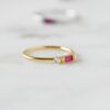 925 Silver Ruby Baguette Ring in sizes 4 to 10