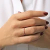 Ruby eternity band in 925 sterling silver with gold plating