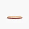 Ruby eternity band with a clean, timeless band silhouette