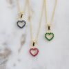 925 Silver Ruby Heart Necklace