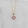 925 Silver Ruby Heart Necklace - Image 2