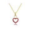 925 Silver Ruby Heart Necklace - Image 3